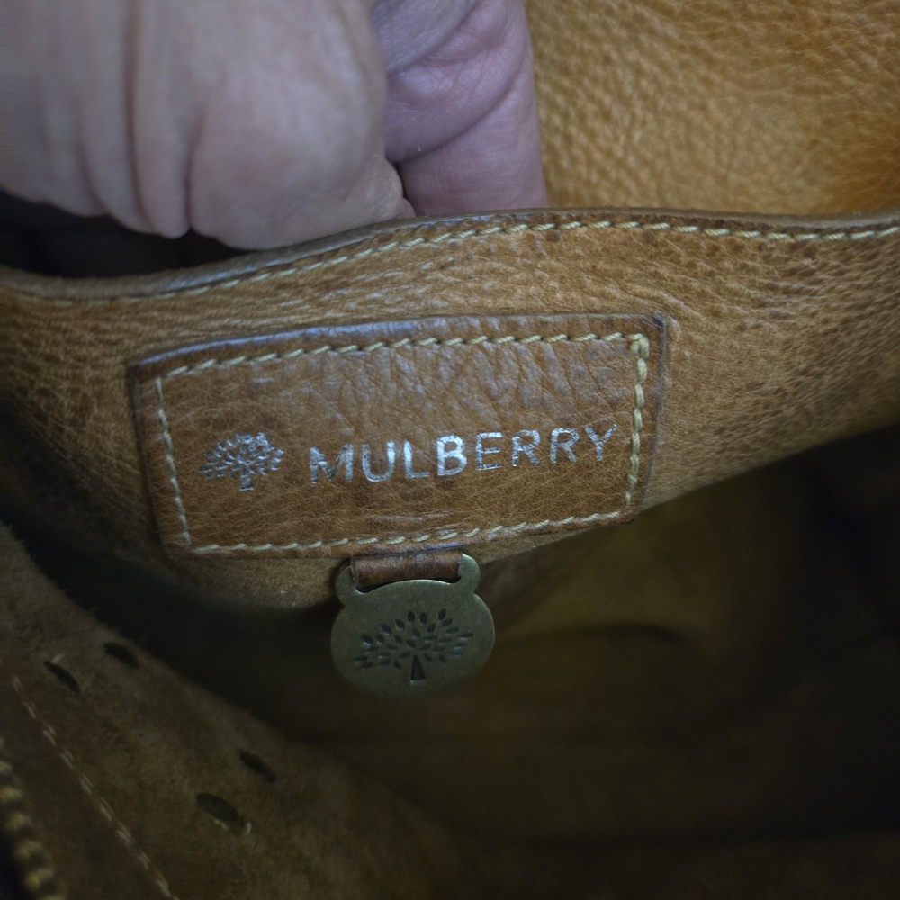 Women's Mulberry Cognac leather with tan color strap. - Picture 12 of 16